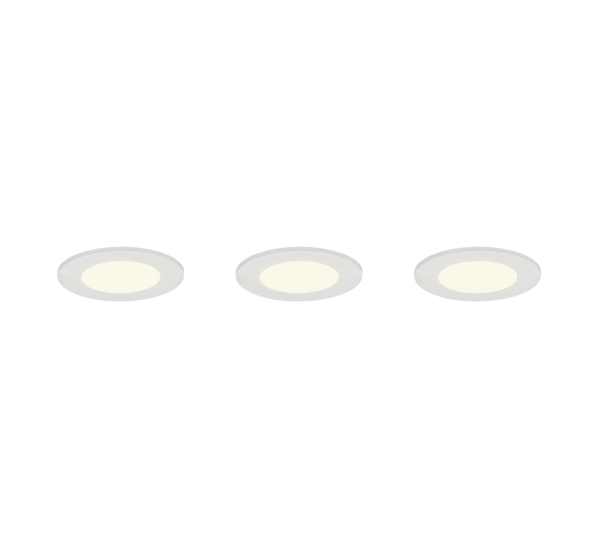 Plafón de baño exterior Trio Himal LED blanco IP65 Ø8,5cm 635110301