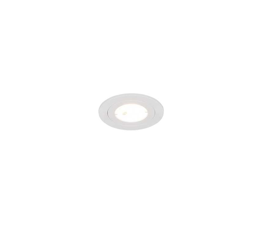 Plafón de techo exterior Trio Lamont LED blanco mate 4000K IP65 Ø8,2cm 635314131