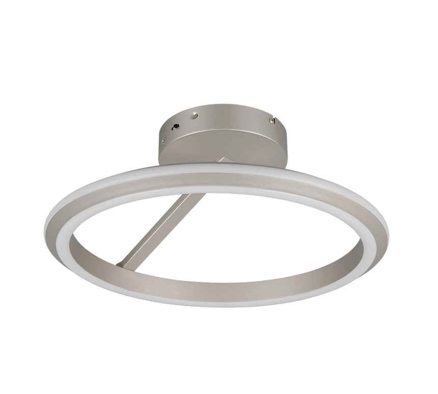 Plafón de techo Trio Amador LED níquel mate Ø45cm 635510107