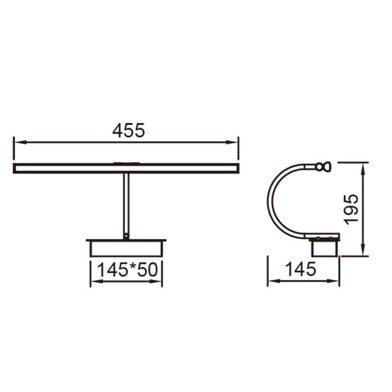 Plano de medidas - Mantra Paracuru Aplique LED dorado, cobrizo 6382