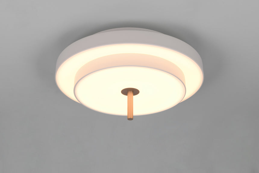 Plafón de techo Trio Keaton LED gris cálido Ø40cm 640210176