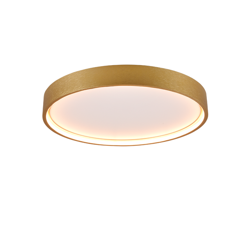 Plafón de techo Trio Doha LED latón mate Ø45cm 641310208
