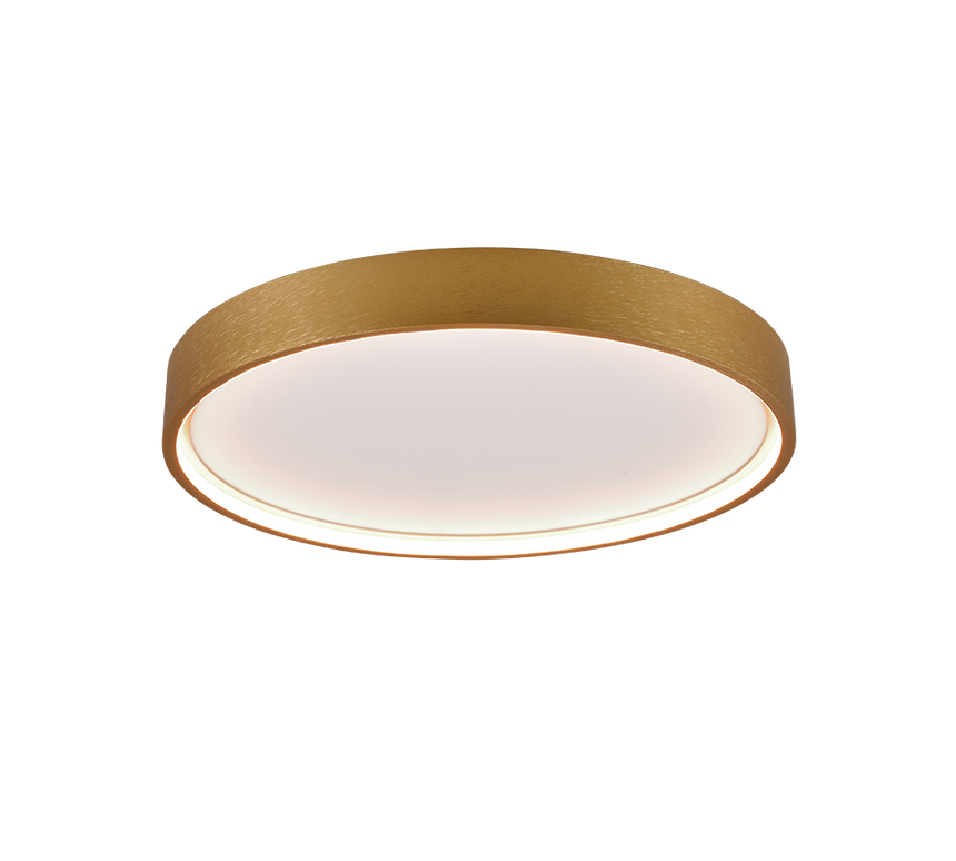 Plafón de techo Trio Doha LED latón mate Ø45cm 641310208