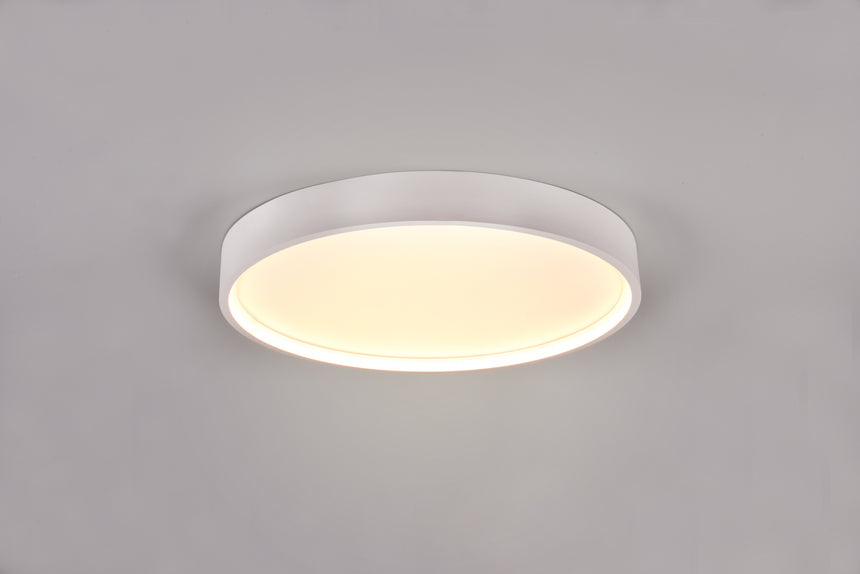 Plafón de techo Trio Doha LED blanco mate Ø45cm 641310231