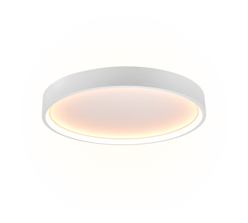 Plafón de techo Trio Doha LED blanco mate Ø45cm 641310231