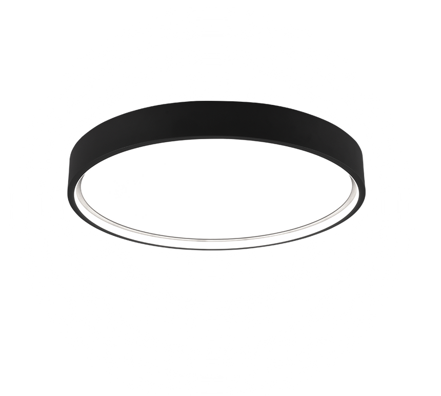 Plafón de techo Trio Doha LED negro mate Ø45cm 641310232