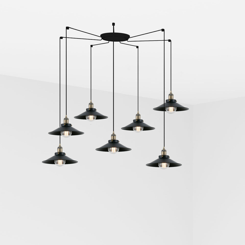 MARLIN 7-light Lighthouse Black Pendant Lamp 64133-7L