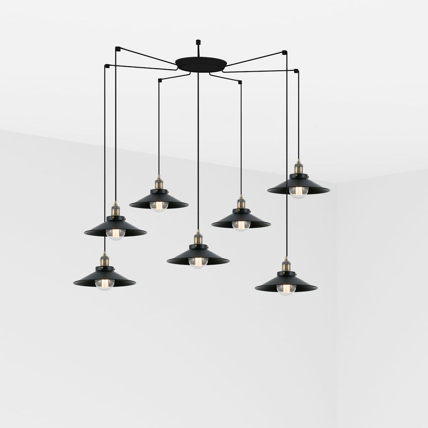 MARLIN 7-light Lighthouse Black Pendant Lamp 64133-7L