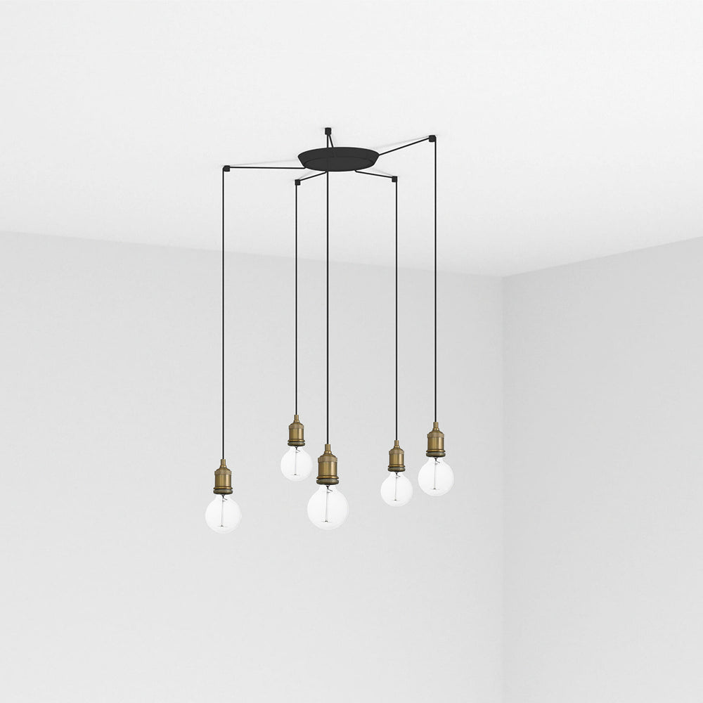 Faro ART 5-light pendant lamp old gold 64137-5L