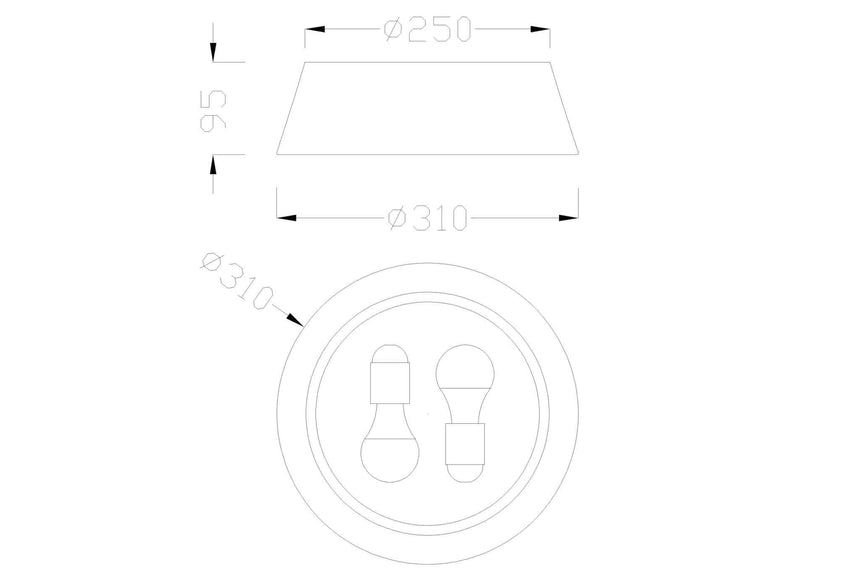 Mantra Sabina Plafón marrón 6414