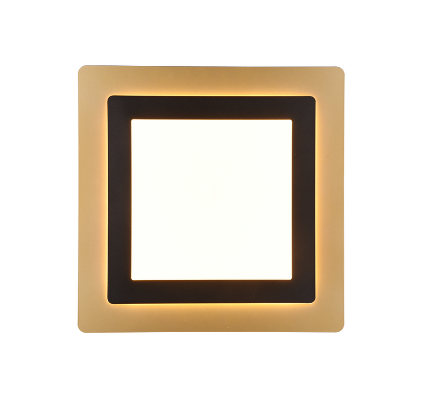 Plafón de techo Trio Morgan LED negro y dorado CCT 45cm 641510280
