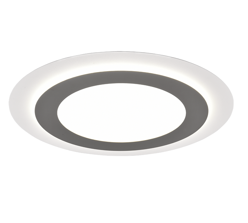 Plafón de techo Trio Morgan LED níquel mate CCT Ø45cm 641519207