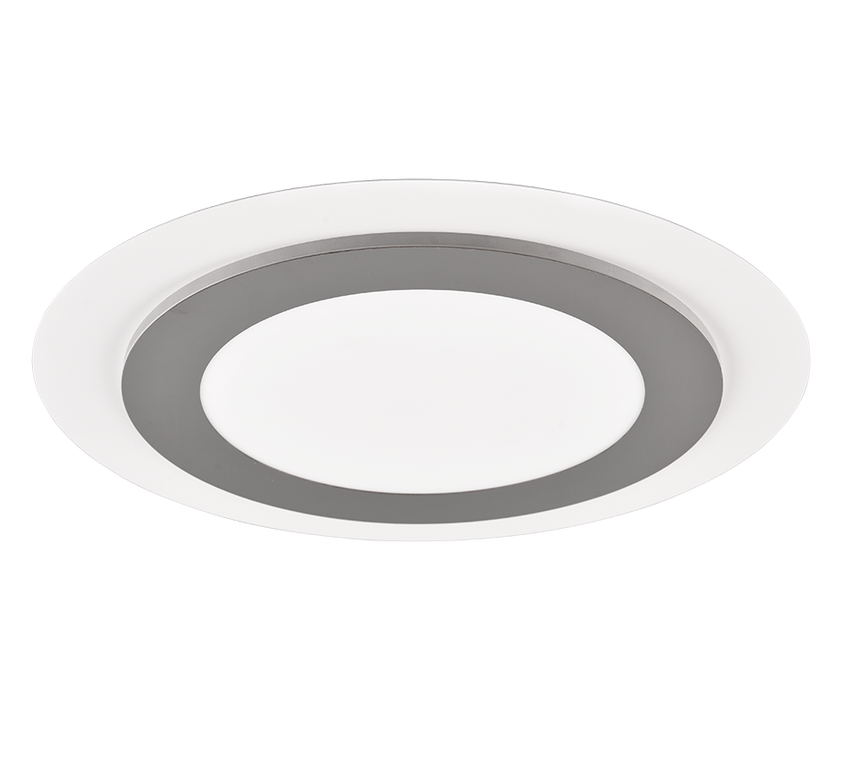 Plafón de techo Trio Morgan LED níquel mate CCT Ø45cm 641519207