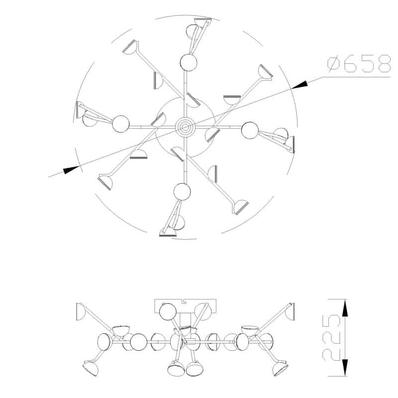 Mantra ADN Plafón LED pequeño blanco 6416
