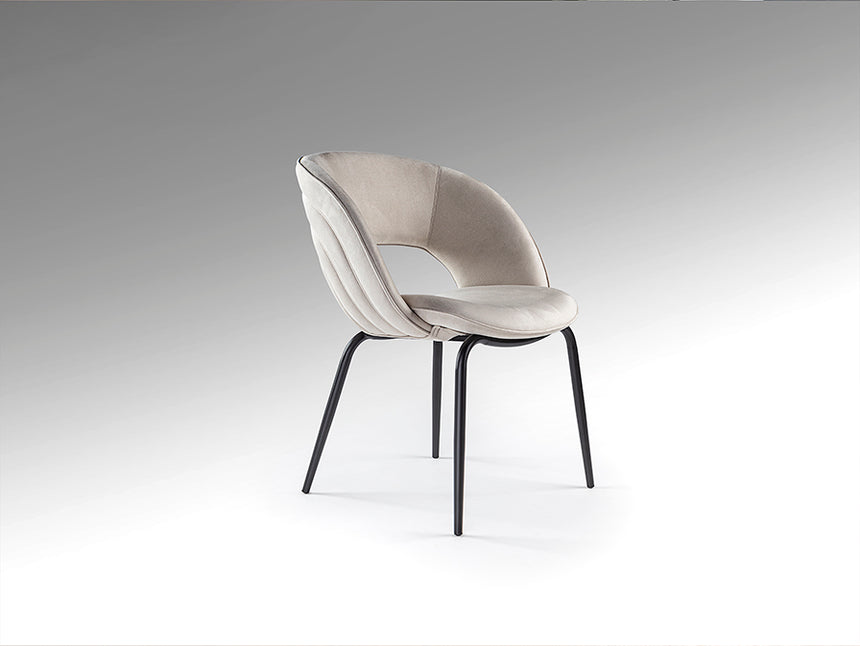 Silla Schuller Nim negro y simil ante piedra 61x83cm 642118