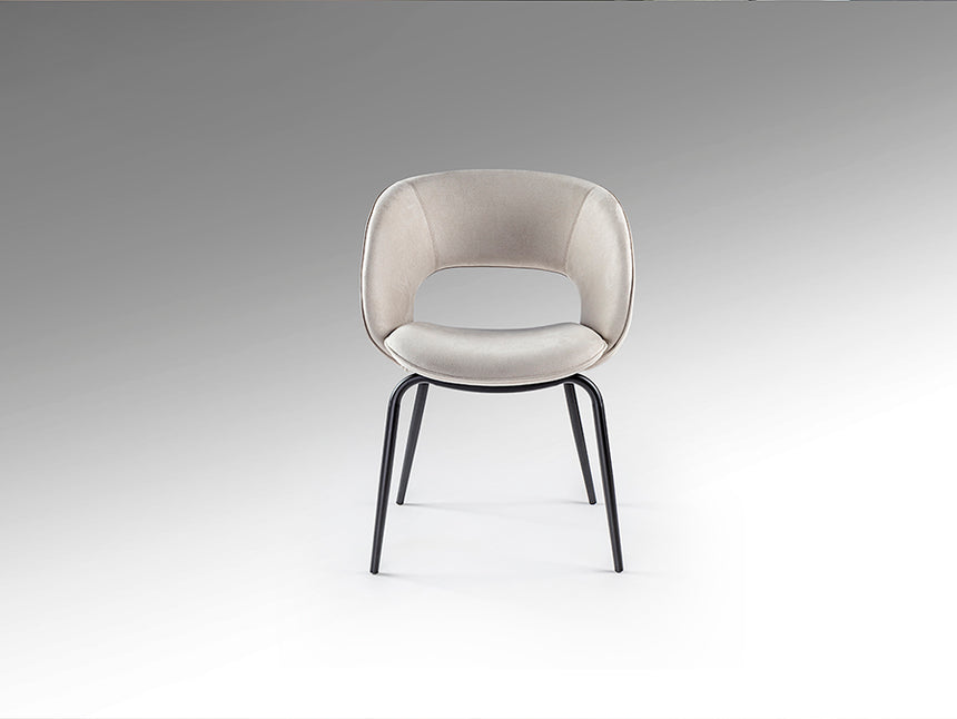 Silla Schuller Nim negro y simil ante piedra 61x83cm 642118