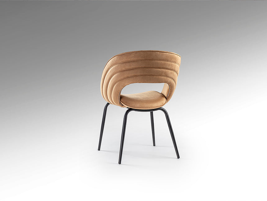 Silla Schuller Nim negro y símil ante camel 61x83cm 642132 - imagen 7