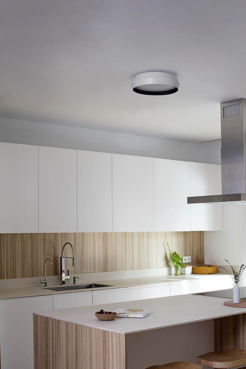 Faro SHOKU 350 white/black wall/ceiling lamp 64278