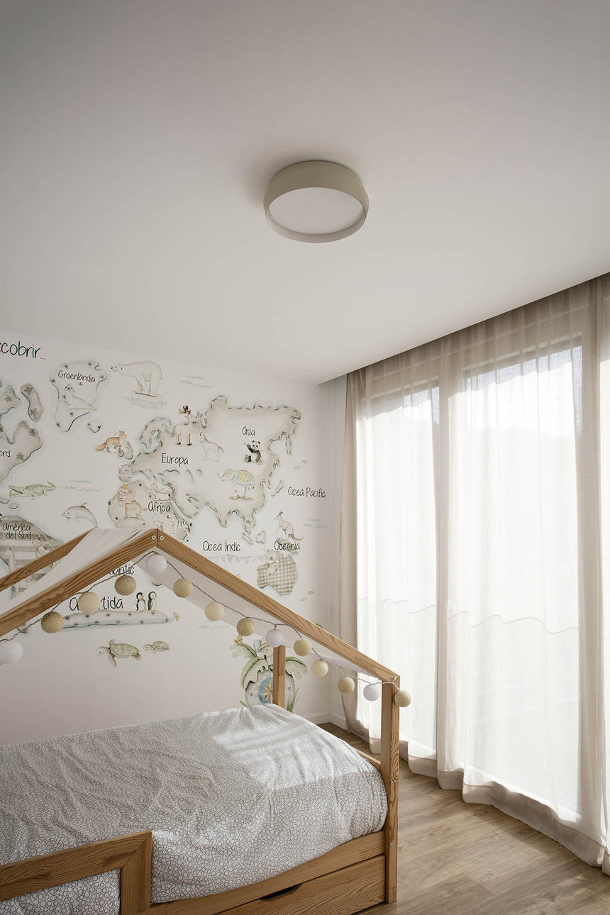 Faro SHOKU 350 Gray/white wall/ceiling lamp 64280