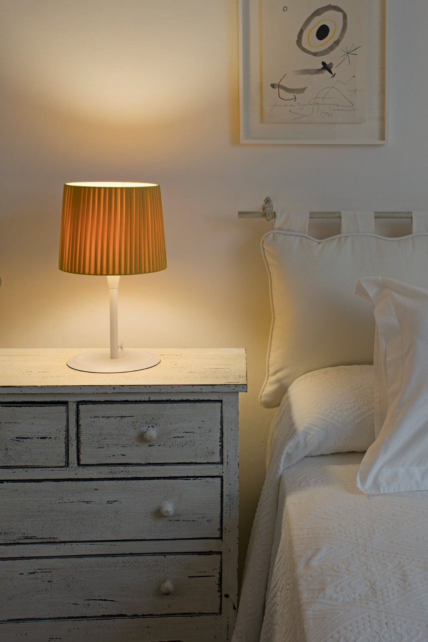 Faro SAMBA Lámpara sobremesa blanca/encintada amarilla 64310-39