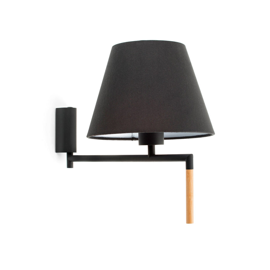 Lámpara de pared aplique Faro Ron E27 negro — ref. 64400-12 (1)