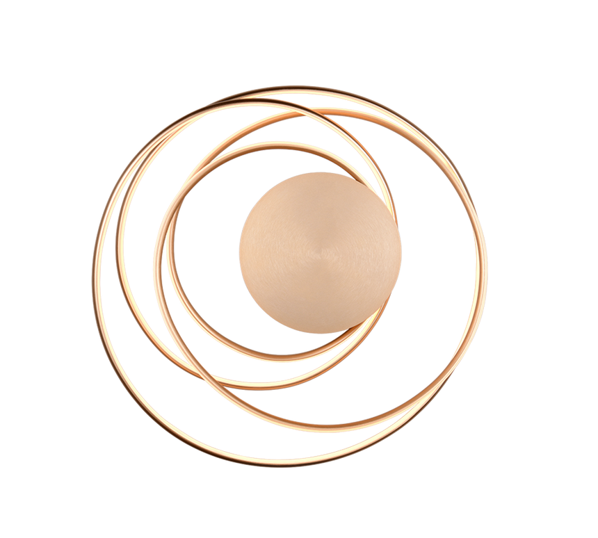 Plafón de techo Trio Nala LED gold-colored Ø72cm 644310179
