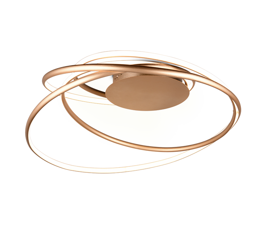 Plafón de techo Trio Nala LED gold-colored Ø72cm 644310179