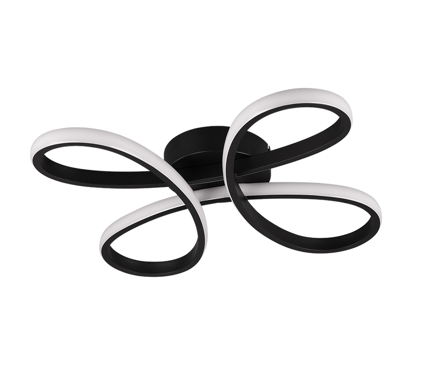 Plafón de techo Trio Fly LED negro mate 3000K regulable 40cm 645610132 - vista 5