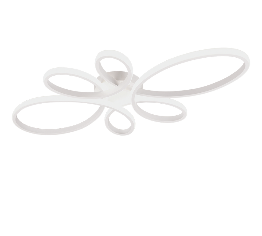 Plafón de techo Trio Fly grande LED blanco mate 4000K 83cm 645619131