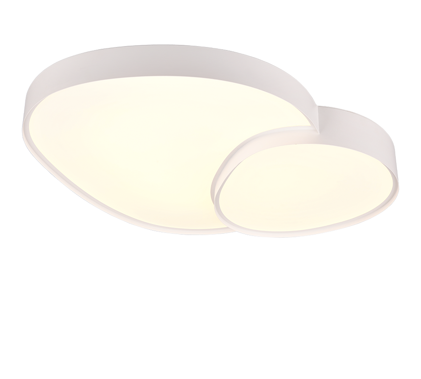 Plafón de techo Trio Rise LED blanco mate CCT regulable con mando 77cm 647519231