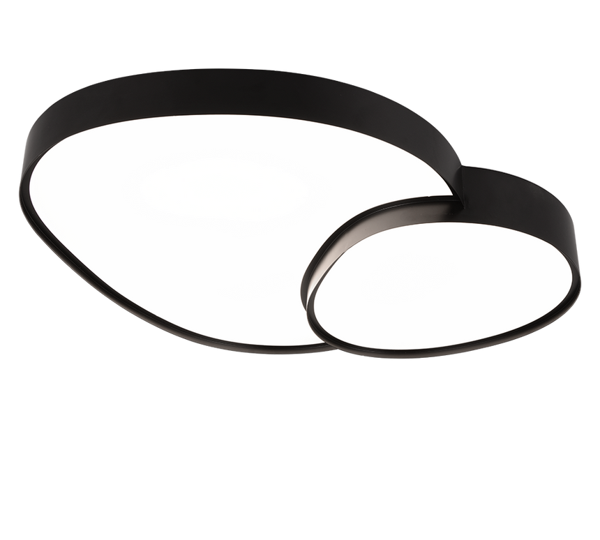 Plafón de techo Trio Rise LED negro mate CCT regulable con mando 77cm 647519232 - vista 2