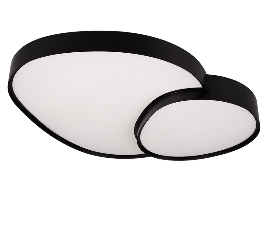 Plafón de techo Trio Rise LED negro mate CCT regulable con mando 77cm 647519232 - vista 5