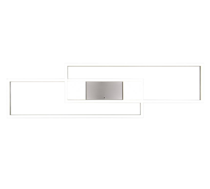Plafón de techo Trio Albany grande LED níquel mate CCT 100cm 647710407