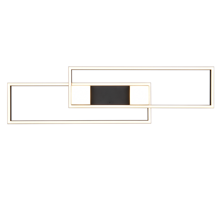 Plafón de techo Trio Albany grande LED negro mate CCT 100cm 647710432