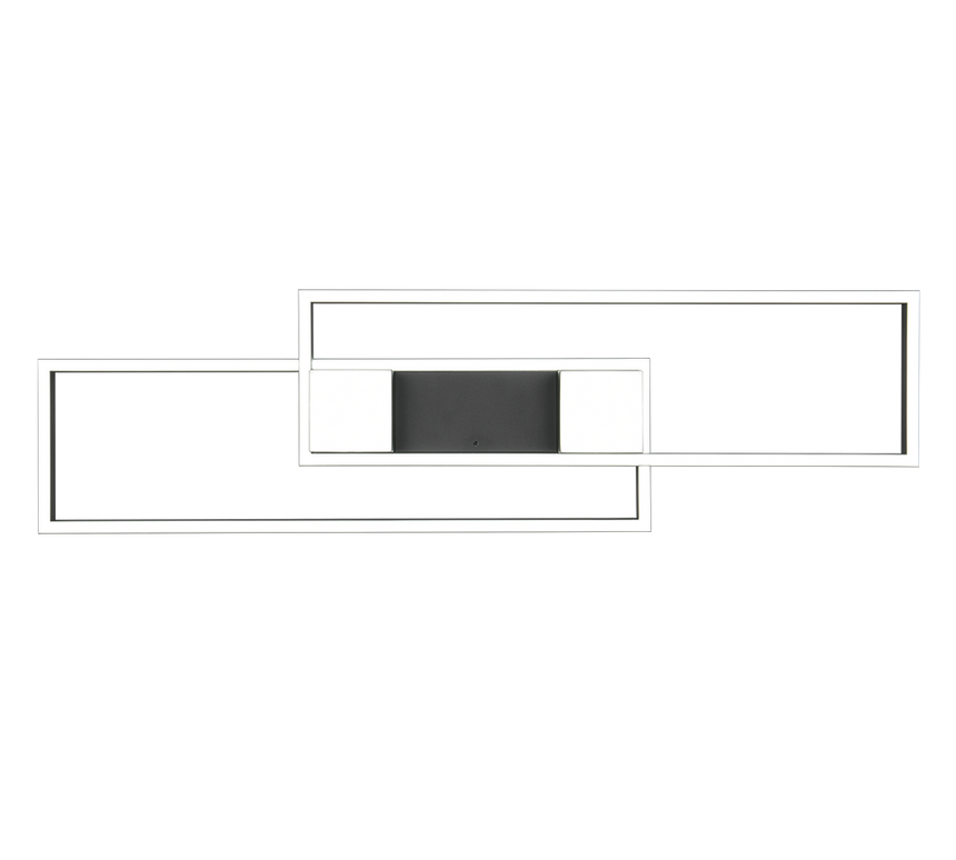 Plafón de techo Trio Albany grande LED negro mate CCT 100cm 647710432