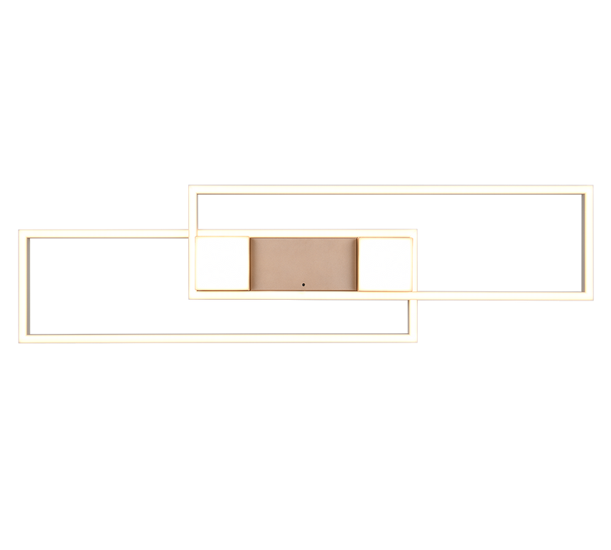 Plafón de techo Trio Albany grande LED marrón café CCT 100cm 647710465