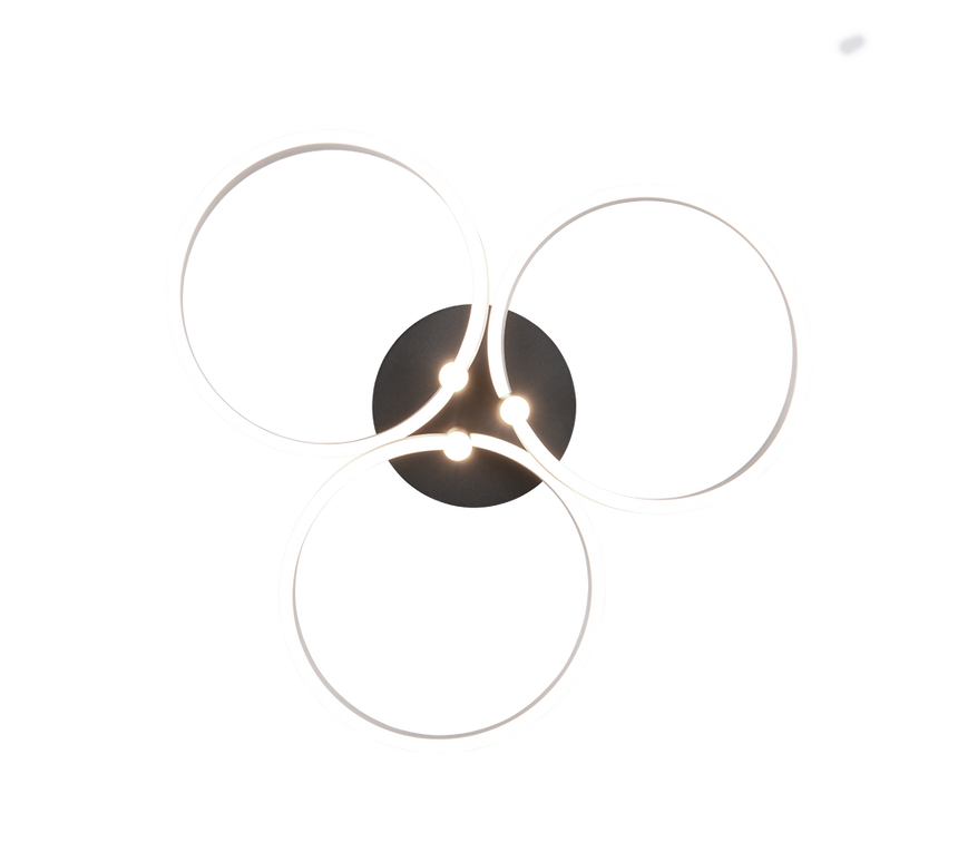 Plafón de techo Trio Caruso LED brushed aluminium Ø65,5cm 648110605