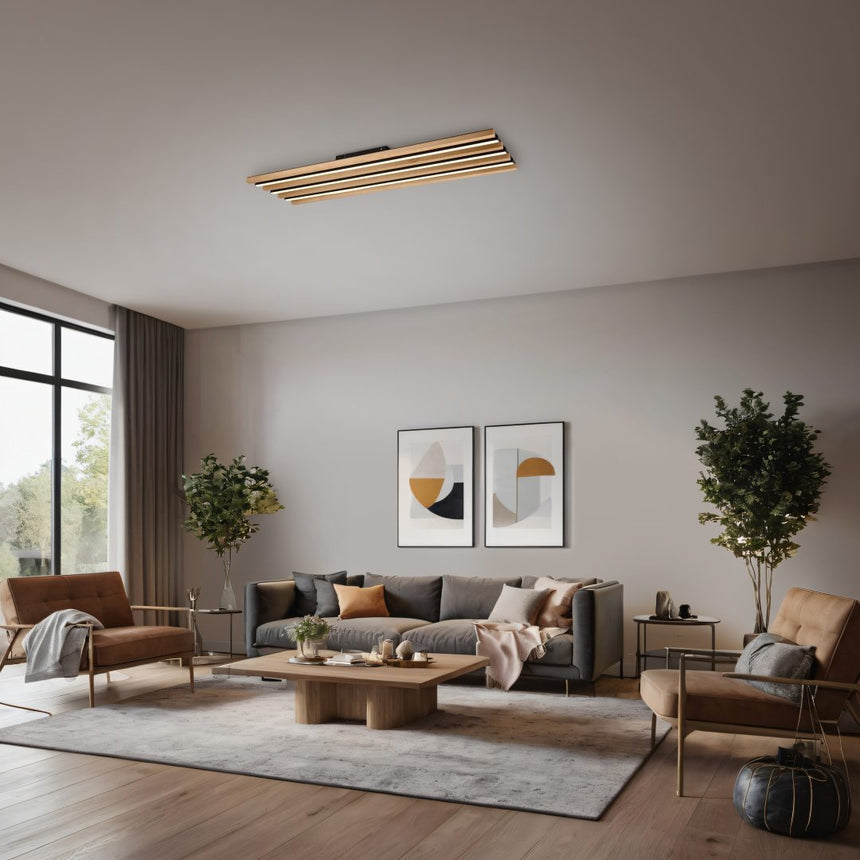 Trio FONTANA Plafón LED negro 44W 3000K 648911332