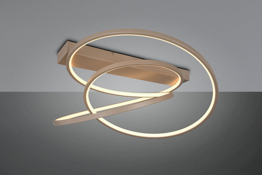 Plafón de techo Trio Darvin LED taupe 64cm 649110141