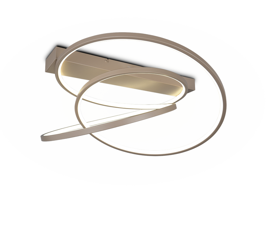Plafón de techo Trio Darvin LED taupe 64cm 649110141
