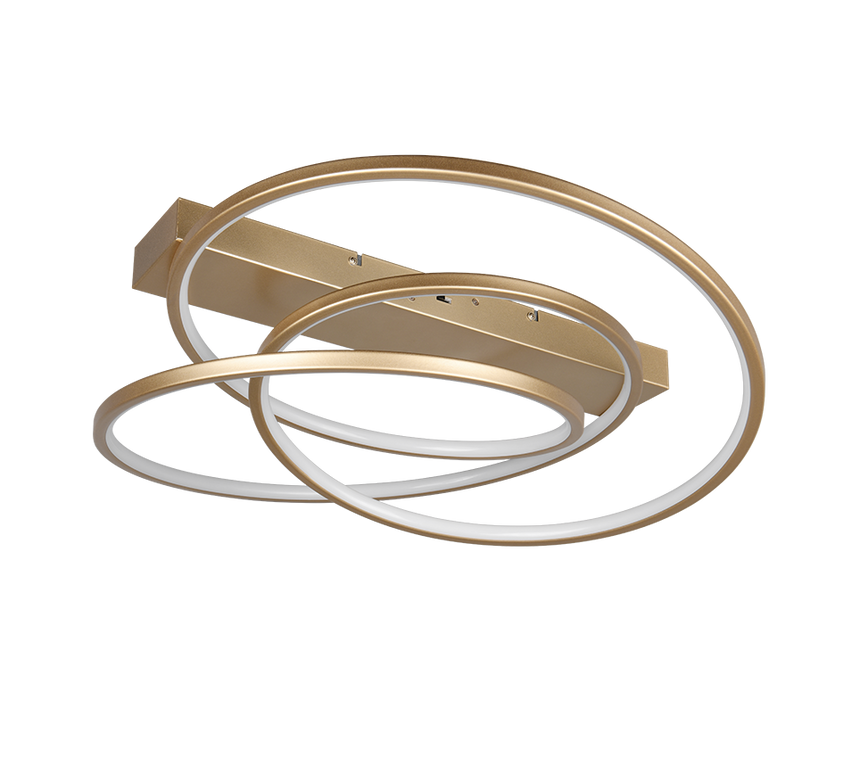 Plafón de techo Trio Darvin LED gold-colored 64cm 649110179