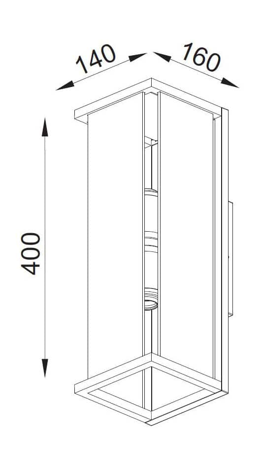 Mantra Meribel Aplique exterior negro 6492