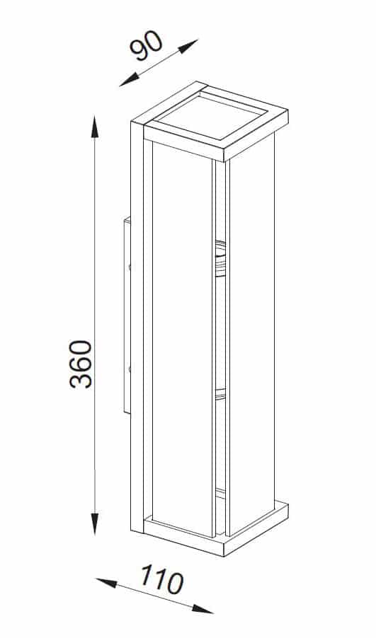 Mantra Meribel Aplique exterior negro 6493