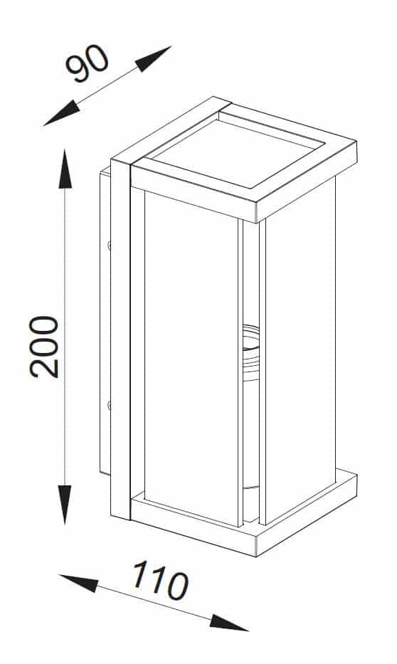 Mantra Meribel Aplique exterior negro 6494