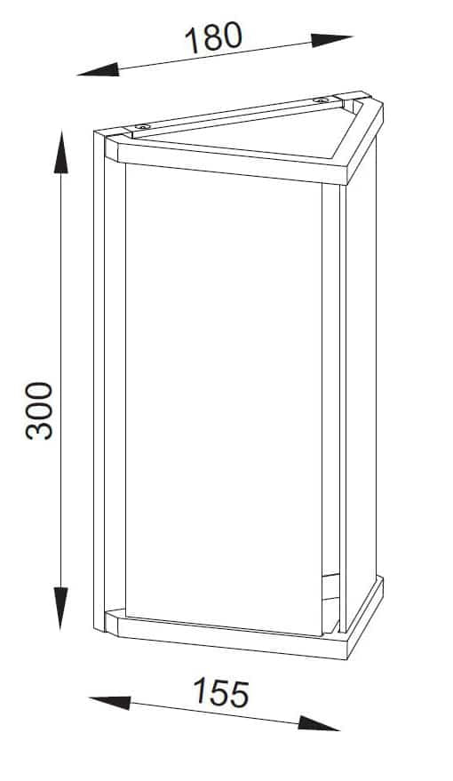 Mantra Meribel Aplique exterior negro 6495