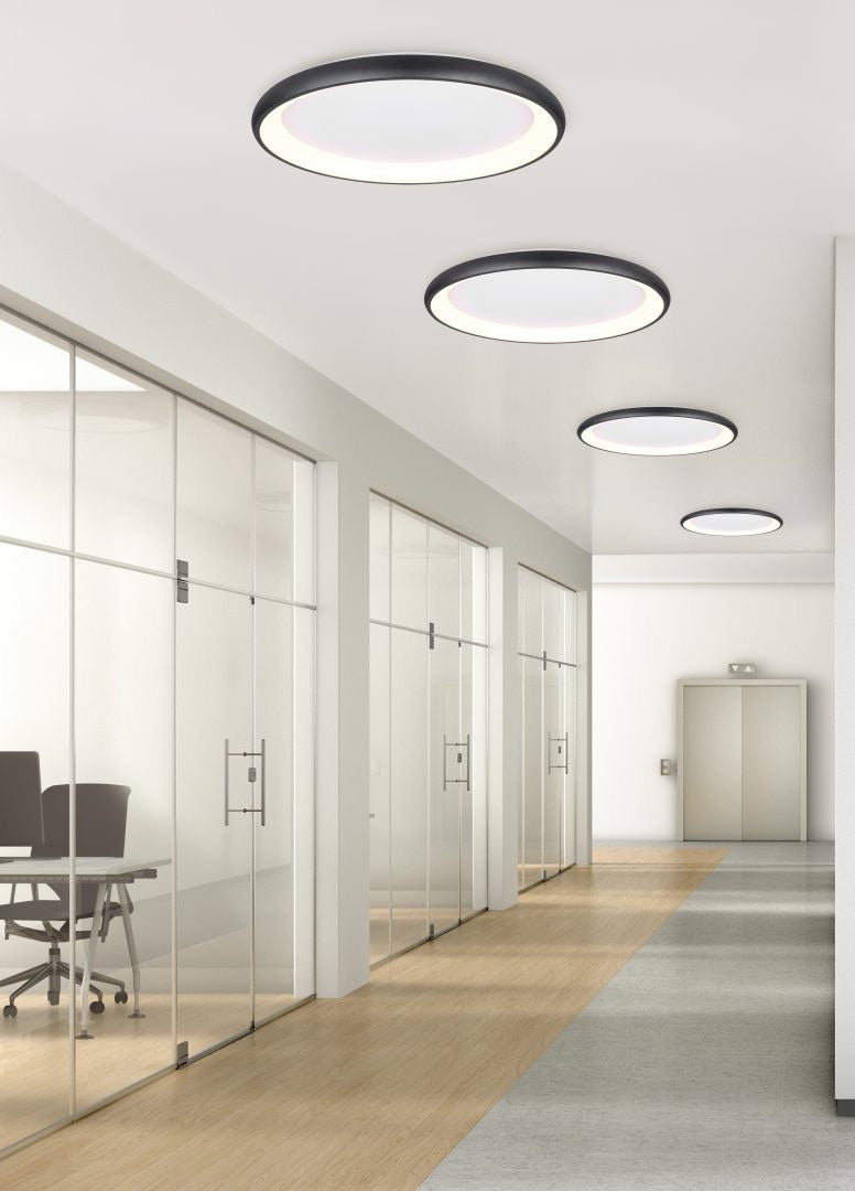 Trio Cardona LED Ceiling Light Black 59W 75cm 649617532