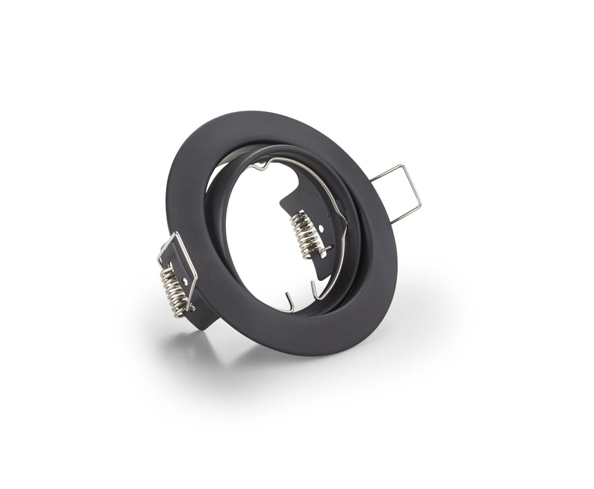 Plafón de techo Trio Jura LED negro mate 3000K Ø8,3cm 650100132