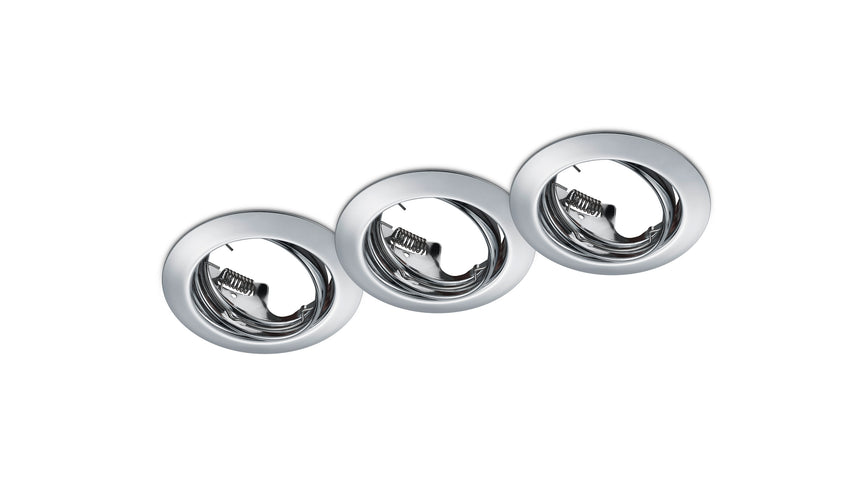 Plafón de techo Trio Jura LED cromo 3000K Ø8,3cm 650100306