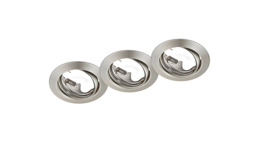 Plafón de techo Trio Jura LED níquel mate 3000K Ø8,3cm 650100307