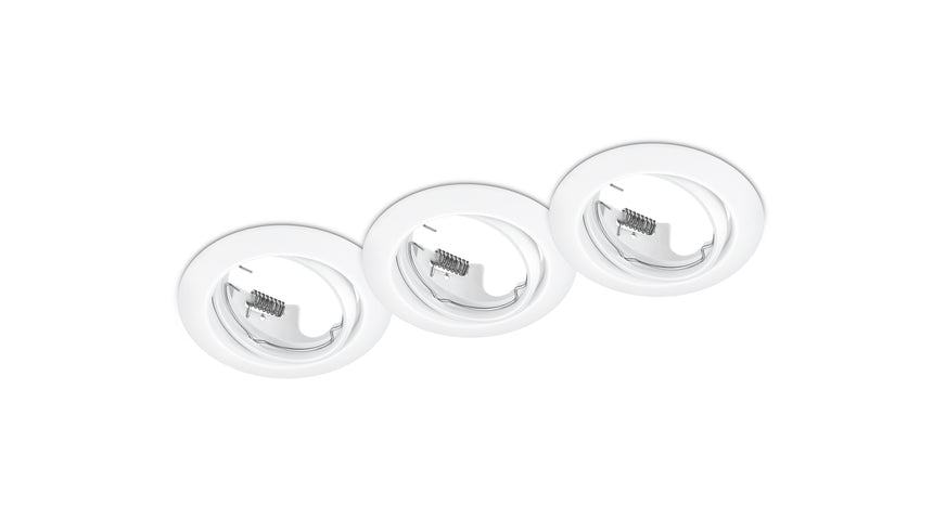 Plafón de techo Trio Jura LED blanco mate 3000K Ø8,3cm 650100331
